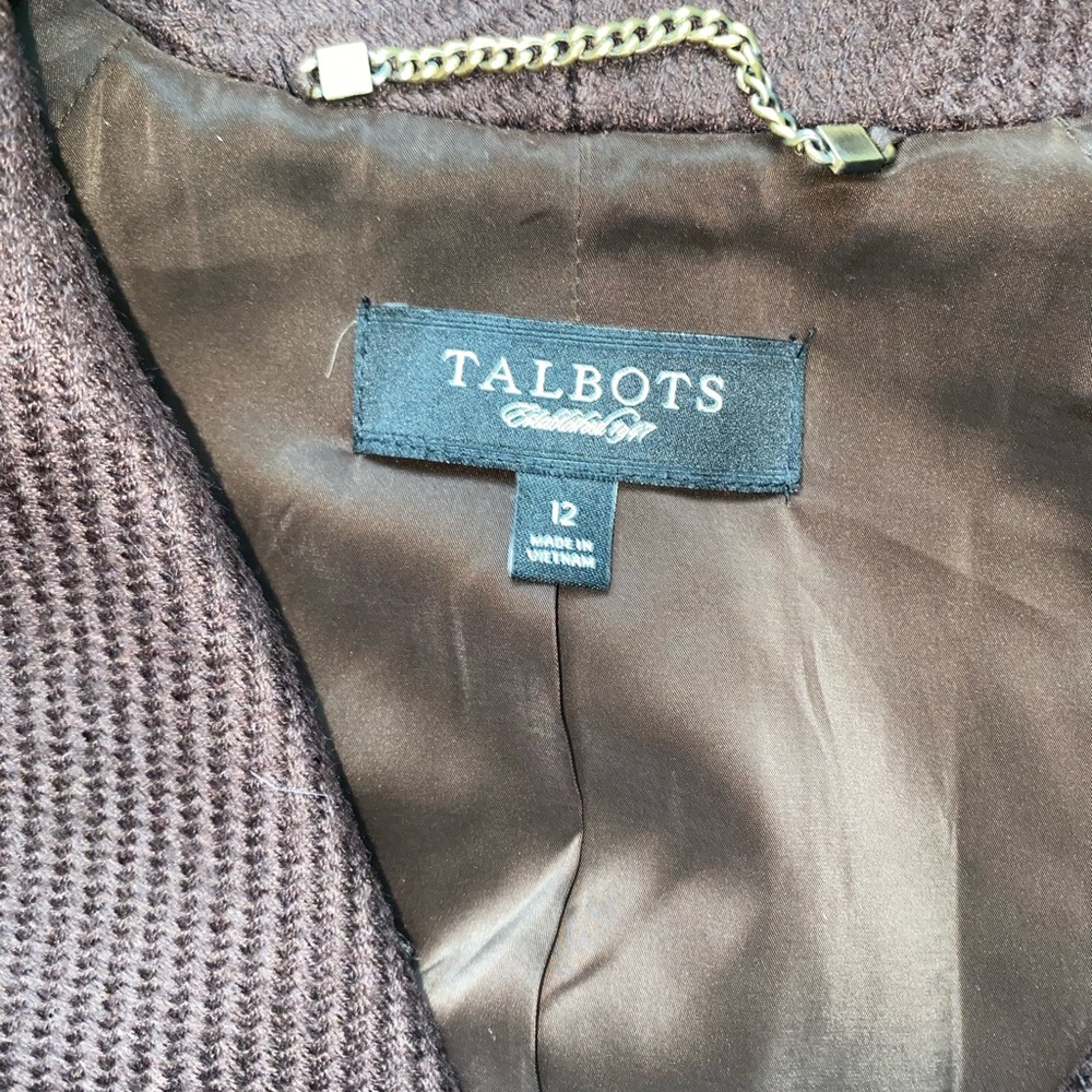 Talbots, brown wool blend jacket - Picture 2 of 5